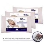 Ficha técnica e caractérísticas do produto Kit 3 Travesseiros Nasa Perfil Alto 16 Cm Antialergico Master Comfort