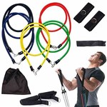 Ficha técnica e caractérísticas do produto Kit Tubing Elástico 11 Peças Musculação Treinamento Funcional