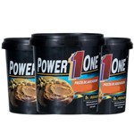 Ficha técnica e caractérísticas do produto Kit 3 Un Pasta de Amendoim 500G Açúcar de Coco Power One