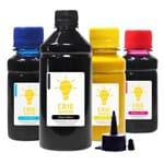 Ficha técnica e caractérísticas do produto Kit ValeJet 4 Tintas para Epson L355 | L200 Pigmentada Black 500ml Color 100ml