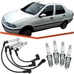 Ficha técnica e caractérísticas do produto Kit Vela e Cabo Vela de Ignição Fiat Siena 1.6 97 a 99 Ngk