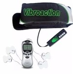 Kit Vibroaction Cinta Vibratória + Aparelho Fisioterapia 4 Eletrodos - Dc Importação