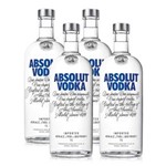 Ficha técnica e caractérísticas do produto Kit Vodka Absolut 1L - 4 Unidades