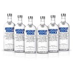 Ficha técnica e caractérísticas do produto Kit Vodka Absolut 1L - 6 Unidades
