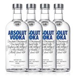 Ficha técnica e caractérísticas do produto Kit Vodka Absolut Original 750ml - 4 Unidades