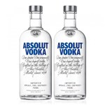 Ficha técnica e caractérísticas do produto Kit Vodka Absolut Original 750ml - 2 Unidades