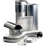 Ficha técnica e caractérísticas do produto Kit Westaflex Chamine Facil para Aquecedor de Agua 1,5 Metro 100x370 em Aluminio