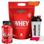 Ficha técnica e caractérísticas do produto Kit Whey (1,8kg) + Bcaa (90 Cáps) + Coque - Integralmédica