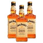 Ficha técnica e caractérísticas do produto Kit: 3 Whiskys Importado Jack Daniels Tennessee Honey 1 Litro