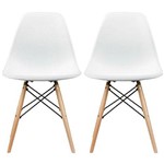 Ficha técnica e caractérísticas do produto Kit 2x Cadeira Charles Eames Wood Eiffel Branca - GT1512263-W