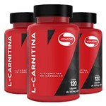 Ficha técnica e caractérísticas do produto Kit 3x L-Carnitina (500mg) 120 Cápsulas - Vitafor