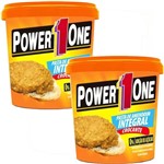 Ficha técnica e caractérísticas do produto Kit 2x Pasta Amendoim Crocante Power One 1kg