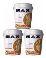 Ficha técnica e caractérísticas do produto Kit 3x Pasta Amendoim Integral 1kg - Max Titanium