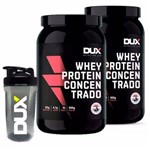 Ficha técnica e caractérísticas do produto Kit 2x Whey Protein Concentrado 900g + Shaker - Dux Nutrition