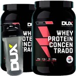 Ficha técnica e caractérísticas do produto Kit 2x Whey Protein Concentrado 900g + Shaker - Dux Nutritio
