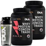 Ficha técnica e caractérísticas do produto Kit 2x Whey Protein Concentrado 900g + Shaker - Dux Nutrition - 900 G