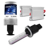 Ficha técnica e caractérísticas do produto Kit Xênon Completo H27 12000k 35w 12v Lâmpada Azul Violeta Escuro e Reator Função Anti Flicker
