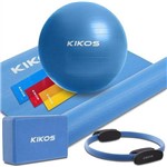 Ficha técnica e caractérísticas do produto Kit Yoga e Pilates Kikos - Bola/anel/bloco/tapete/faixas