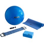 Ficha técnica e caractérísticas do produto Kit Yoga: Tapete de Yoga + Bola de Pilates com Bomba + Bloco de Yoga + Banda Elástica - Life Zone