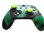 Ficha técnica e caractérísticas do produto 2 Kits Capas e Grips para Controle Xbox One Preto com Verde