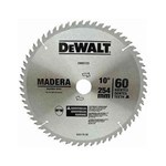 Ficha técnica e caractérísticas do produto Lâmina de Widea 10`` (254mm) 60D para Madeira DW03120 Dewalt