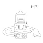 Ficha técnica e caractérísticas do produto Lâmpada Automotiva H3 55W Super Branca Par Multilaser AU804