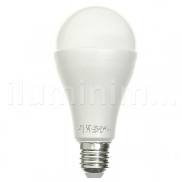 Ficha técnica e caractérísticas do produto Lâmpada Bulbo LED A60 15W Bivolt Branca - Amarela - Iluminim Led
