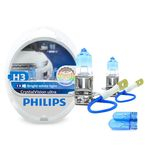 Ficha técnica e caractérísticas do produto Lâmpada Crystal Vision Ultra H3 Super Branca Philips 4300K + Pingo