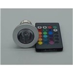 Ficha técnica e caractérísticas do produto Lampada de Led Rgb Colorida 3w Controle Remoto com Efeitos