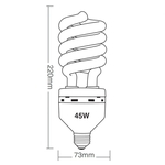 Ficha técnica e caractérísticas do produto Lampada Eletronica Espiral 45w 127v Taschibra 6400k T4