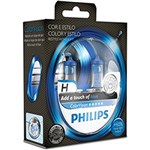 Ficha técnica e caractérísticas do produto Lâmpada H4 3350k Philips Color Vision Azul