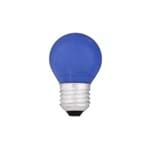Ficha técnica e caractérísticas do produto Lâmpada Incandescente Bolinha Luz Azul 15W Kian 127V (110V)