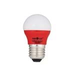Ficha técnica e caractérísticas do produto Lâmpada LED Bolinha Luz Vermelha 3W Ourolux Bivolt