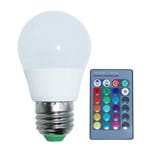 Ficha técnica e caractérísticas do produto Lâmpada LED Bulbo Bolinha A50 RGB 3w