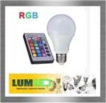 Ficha técnica e caractérísticas do produto Lâmpada Led Bulbo Rgb 5w E27 Bivolt Colorida Controle Remoto