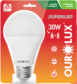 Ficha técnica e caractérísticas do produto Lâmpada LED Certificada Ourolux Bulbo 30W Branco Bivolt