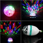 Ficha técnica e caractérísticas do produto Lâmpada LED Giratória RGB Colorido Festa Bola Maluca Bivolt