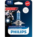 Ficha técnica e caractérísticas do produto Lâmpada Moto Philips Crystal Vision Moto H4FIT Extra Duty EDCV 35/35w BW - Efeito Xenon
