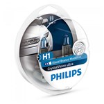 Ficha técnica e caractérísticas do produto Lâmpada Philips Super Branca Crystal Vision Ultra H1 + Pingos