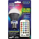 Ficha técnica e caractérísticas do produto Lampada RGB LED A-60, 16 Cores, 5W, com Controle Remoto, 04040082 - FLC