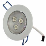 Ficha técnica e caractérísticas do produto Lampada Spot Direcionável 3w Led Branco Frio Teto Sanc Gesso