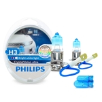 Ficha técnica e caractérísticas do produto Lâmpada Super Branca H3 Crystal Vision Ultra Philips 4300k + Pingo