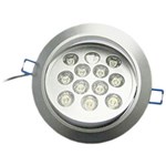 Ficha técnica e caractérísticas do produto Lâmpada Super LED 12W Spot de Embutir Alumínio Branca Fria Bivolt