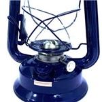 Ficha técnica e caractérísticas do produto Lampião Lanterna a Querosene Azul Náutica Decoração Externo Camping Western 1005