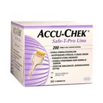 Ficha técnica e caractérísticas do produto Lancetas Accu-Chek Safe T Pro Uno com 200 Unidades