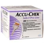 Ficha técnica e caractérísticas do produto Lancetas Esterilizadas Accu-Chek Safe-T-Pro Uno 200 Un (Diâmetro da Agulha 28g/0.36mm)
