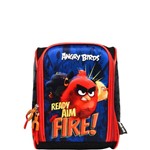 Lancheira Santino 3D Angry Birds Preta/Vermelha