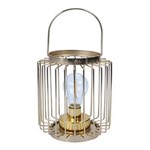 Ficha técnica e caractérísticas do produto Lanterna Decorativa de Vidro e Ferro Dourado Divina Luz 20cm Concepts Life