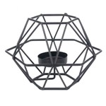 Lanterna Geometrica de Metal Preta
