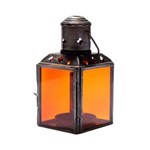 Ficha técnica e caractérísticas do produto Lanterna Orange em Metal e Vidro - 11x6 Cm